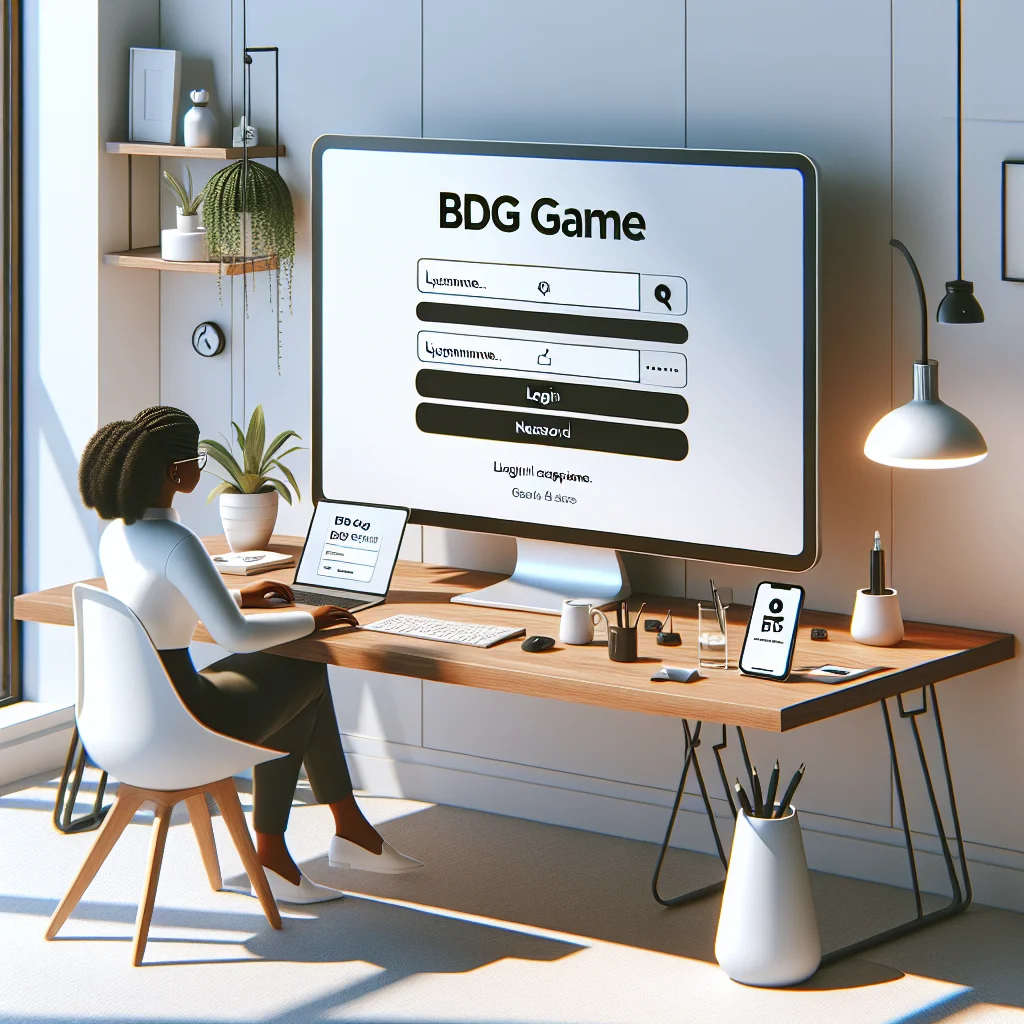 Step-by-step login instructions for Bdg Game